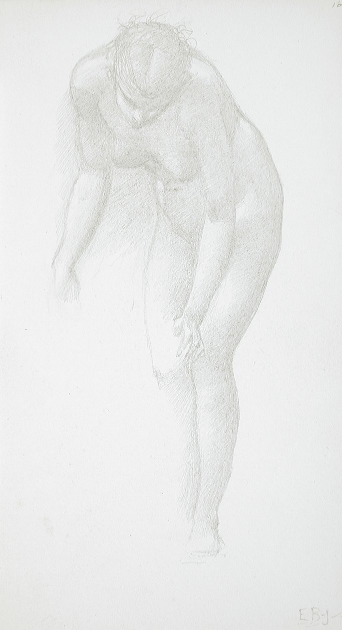 Desnudo femenino inclinado de Edward Burne-Jones