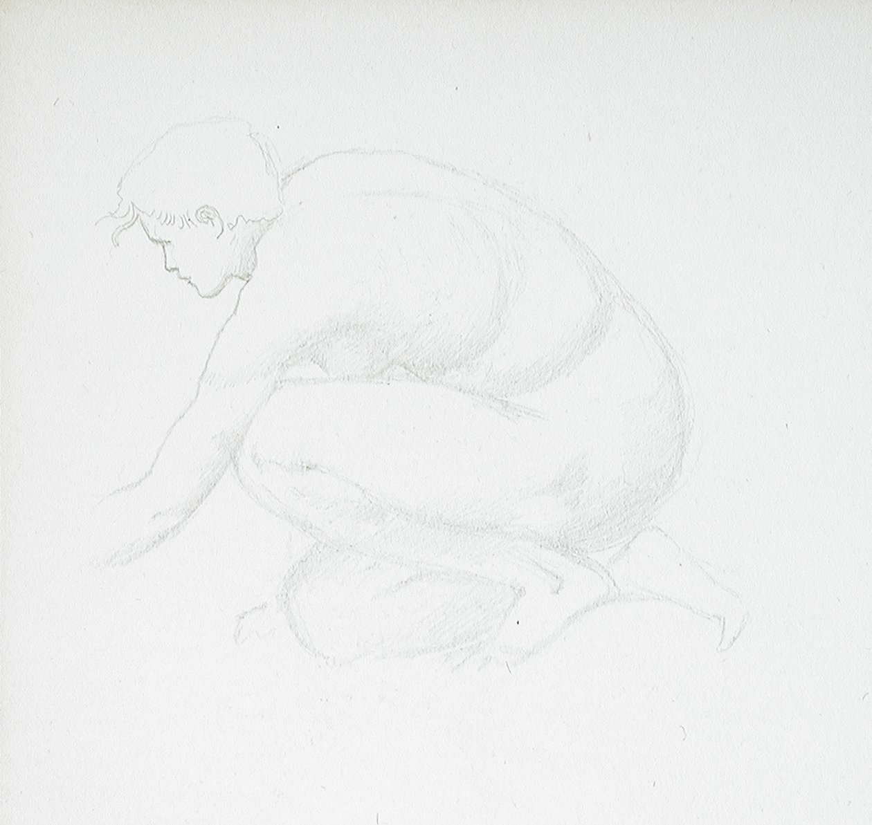 Desnudo femenino en cuclillas de Edward Burne-Jones