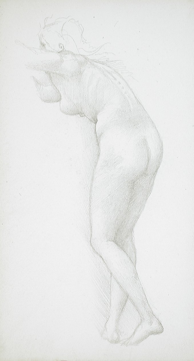 Desnudo femenino visto desde atrás de Edward Burne-Jones