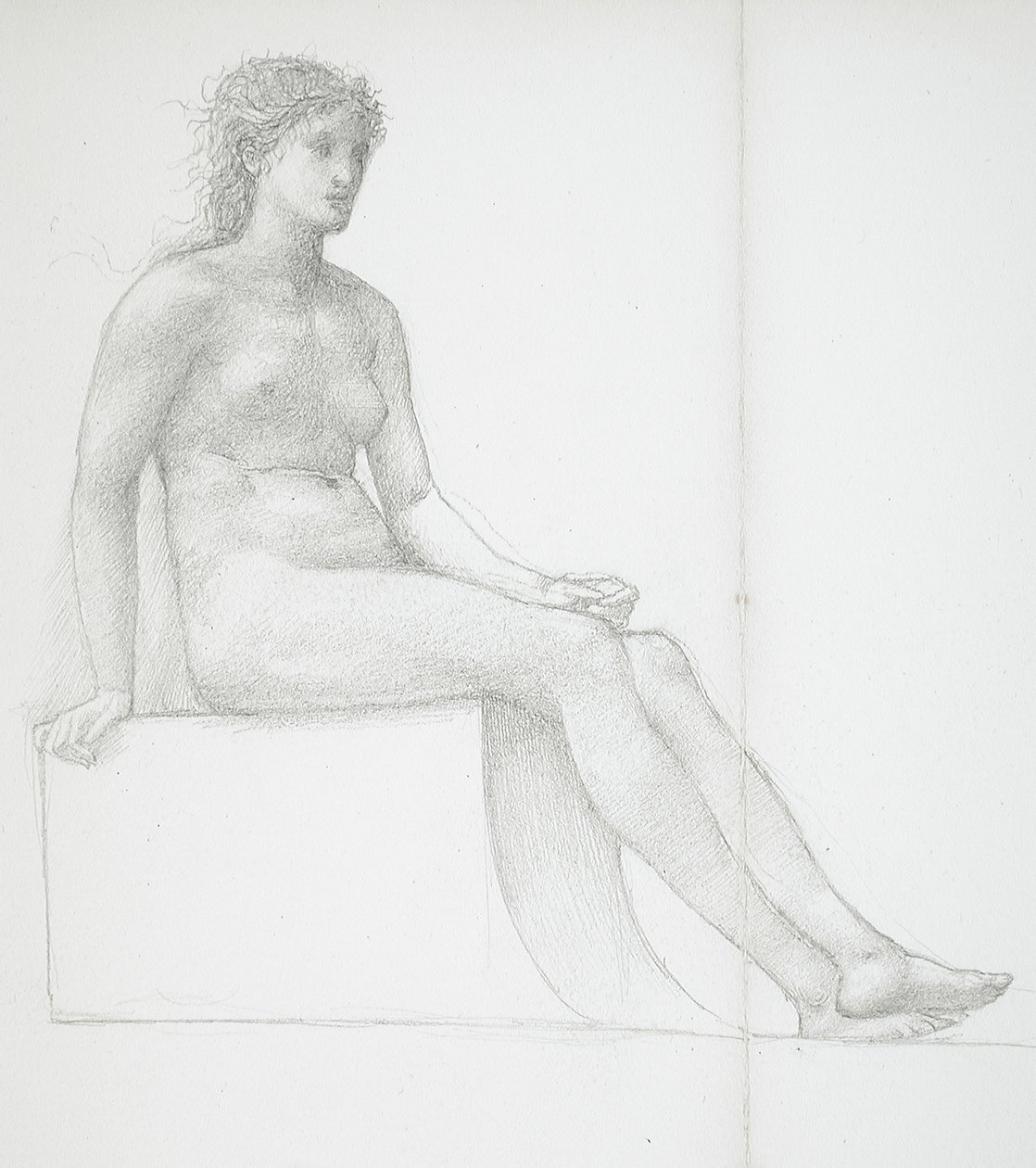 Piernas de una mujer desnuda de Edward Burne-Jones
