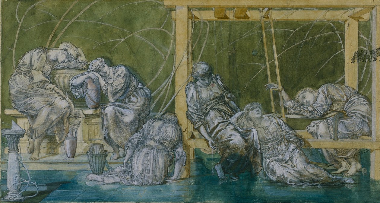 The Garden Court de Edward Burne-Jones