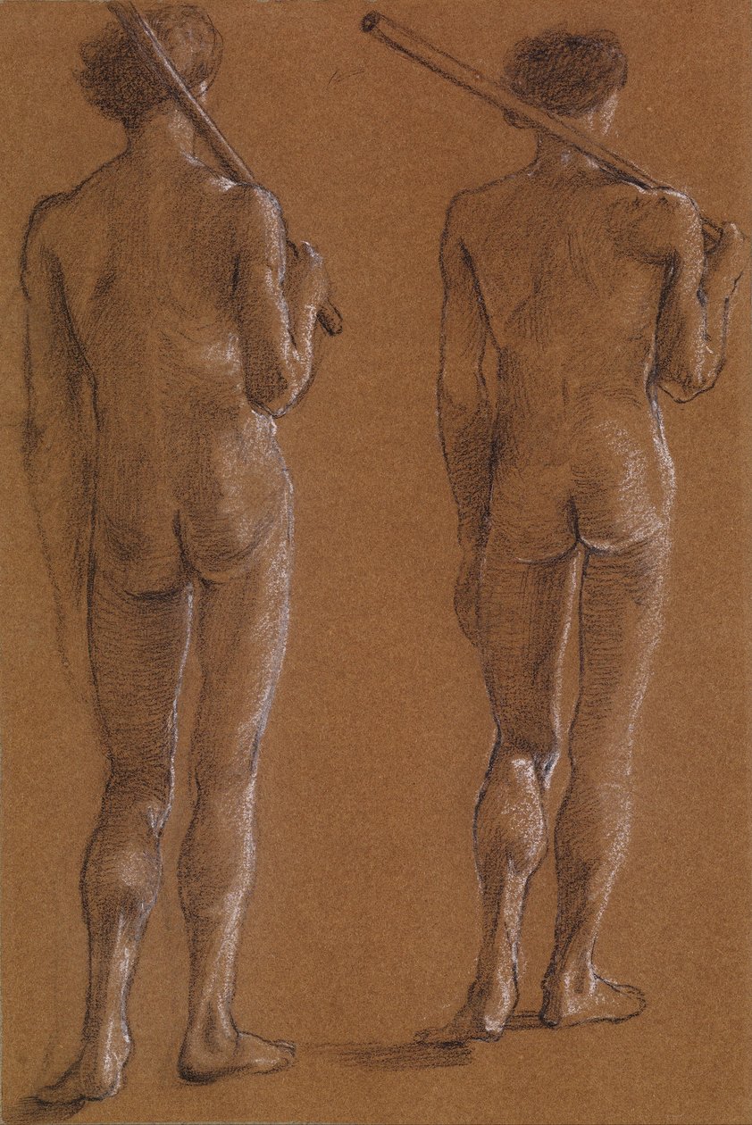 Serie de San Jorge - Desnudo masculino - Estudios de dos soldados para 