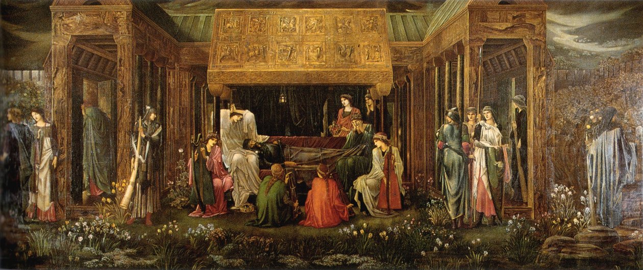 El último sueño de Arturo en Avalon de Edward Burne Jones