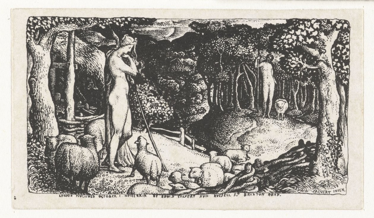 Vida rural Vida Pastoral Ideal de Edward Calvert