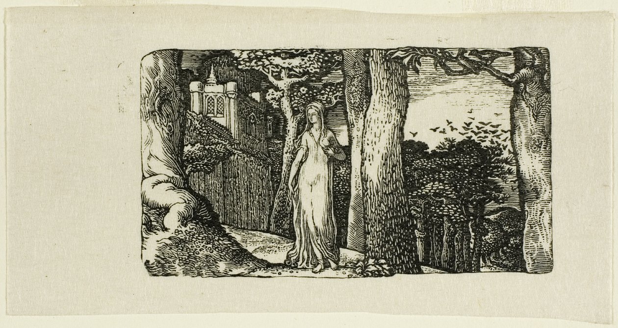 La dama y las torres de Edward Calvert