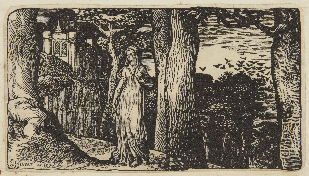 La dama con las grajas de Edward Calvert
