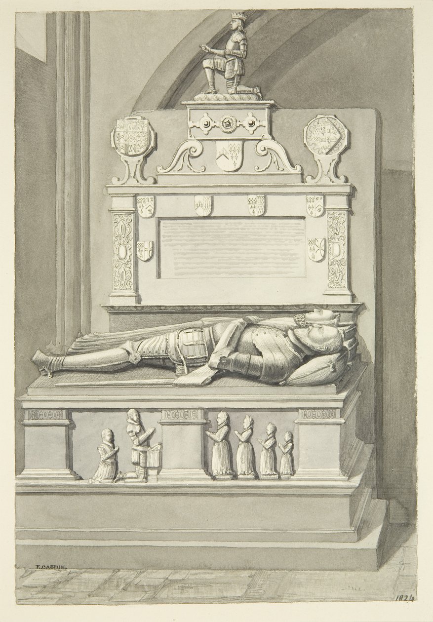 Monumento a Sir Henry Newton y Lady Newton en la Catedral de Bristol de Edward Cashin