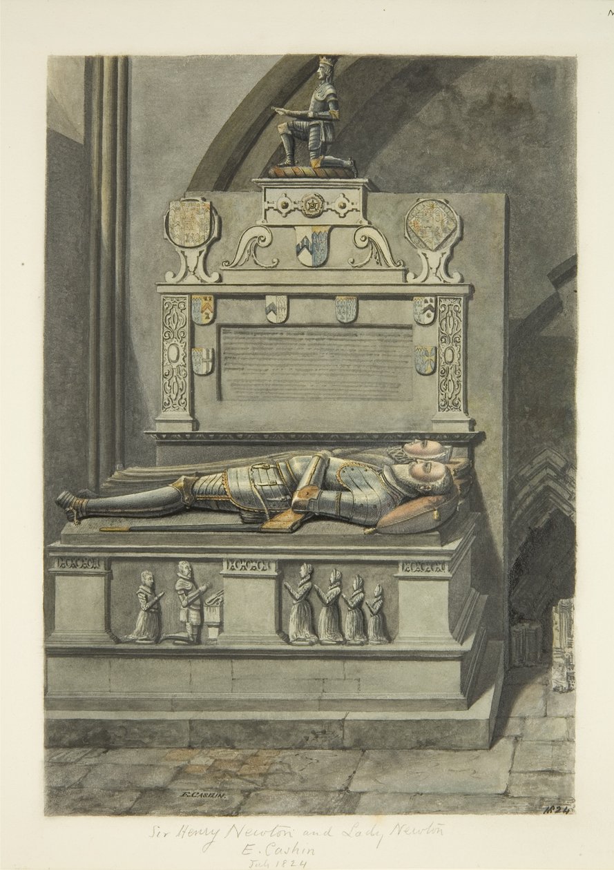 Monumento a Sir Henry Newton y Lady Newton en la Catedral de Bristol de Edward Cashin
