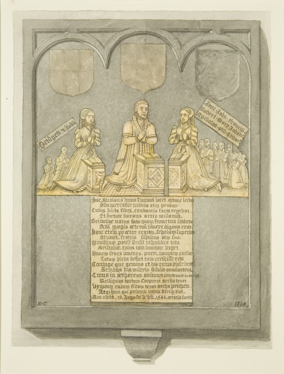 Brass monumental de Thorne en la Iglesia de St Werburgh de Edward Cashin