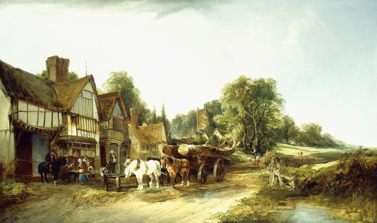 El Carro de Madera, 1845 de Edward Charles Williams