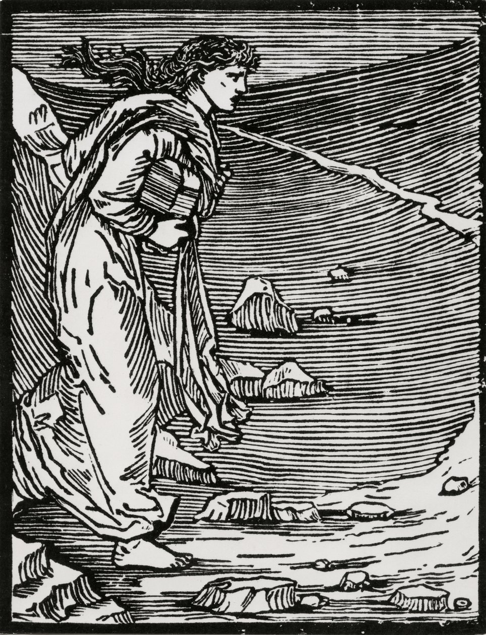 Saliendo al infierno de Edward Coley (after) Burne Jones