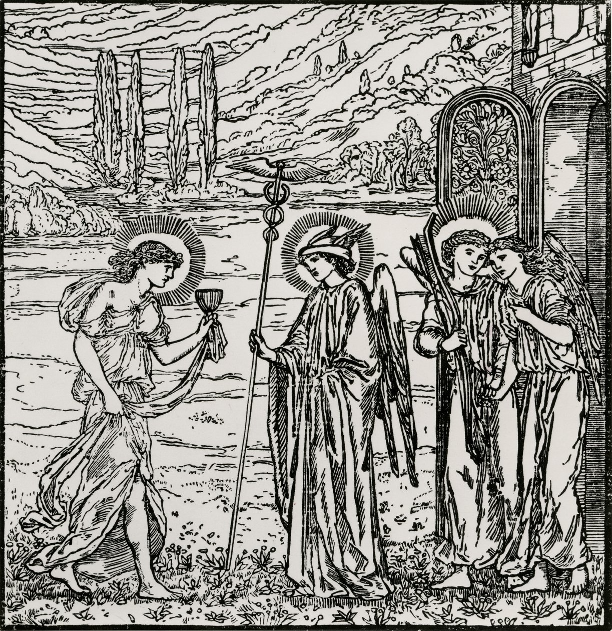 Entrada entre los Dioses de Edward Coley (after) Burne Jones