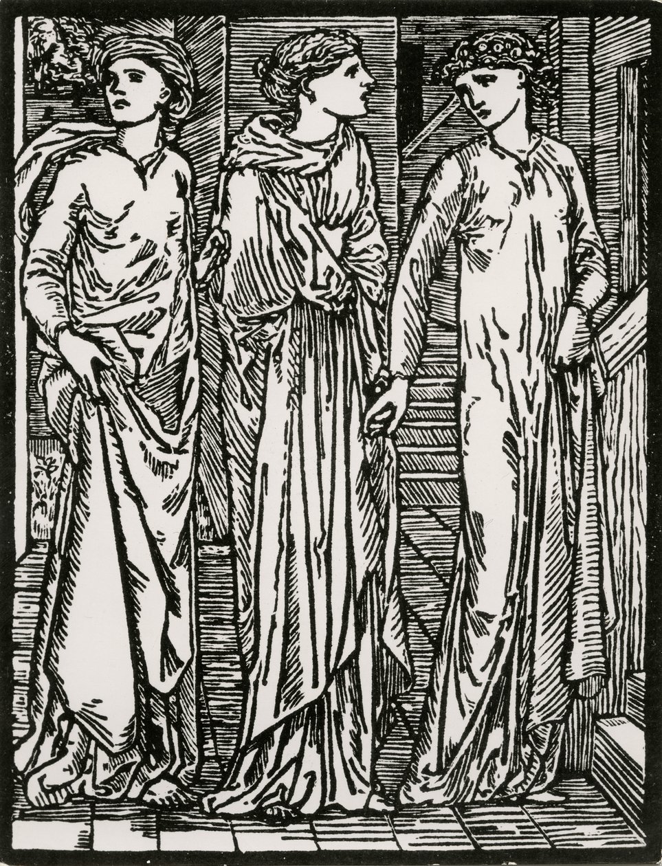 Primera Visita de las Hermanas de Edward Coley (after) Burne Jones