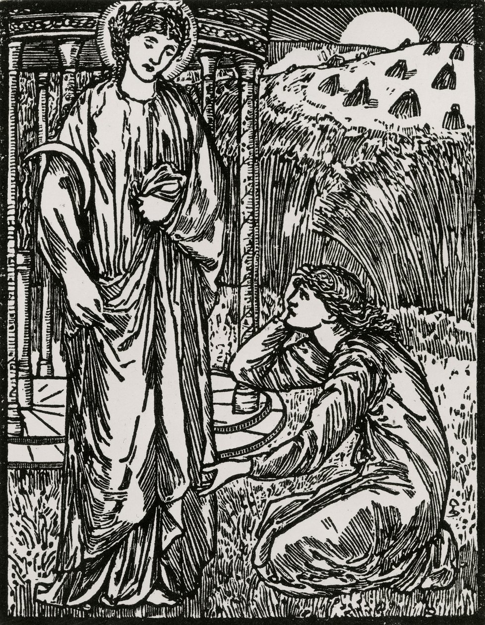 Psique y Ceres de Edward Coley (after) Burne Jones