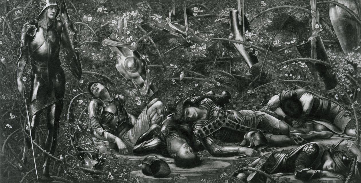 El bosque de zarzas, de la serie The Briar Rose de Edward Coley (after) Burne Jones