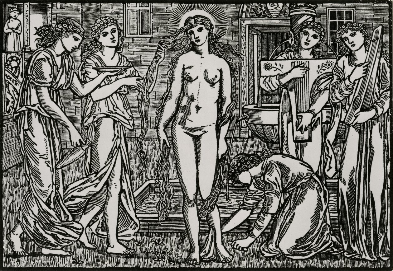 La Corte de Venus de Edward Coley (after) Burne Jones