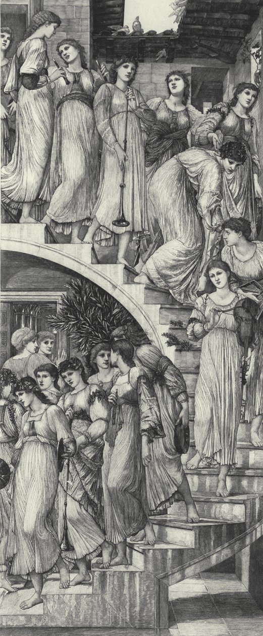Las Escaleras Doradas de Edward Coley (after) Burne Jones
