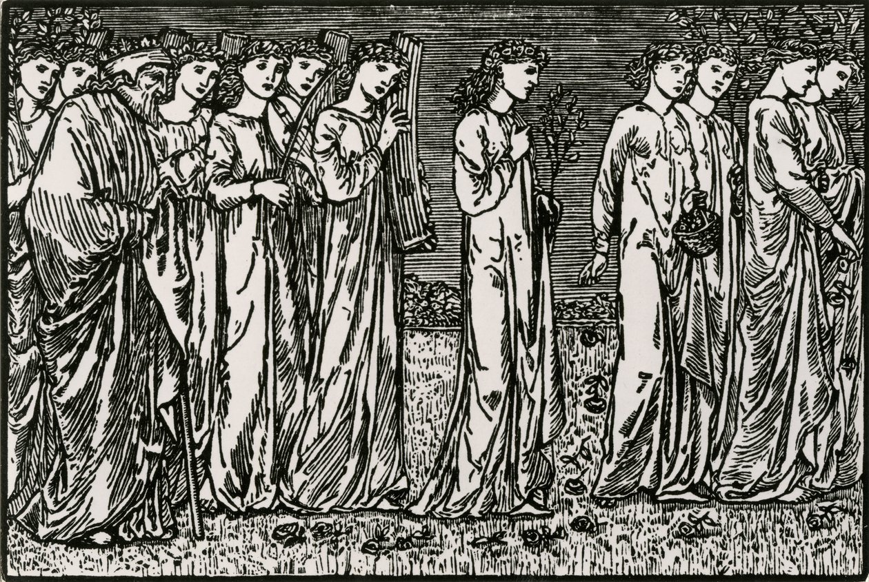 La Procesión a la Colina de Edward Coley (after) Burne Jones