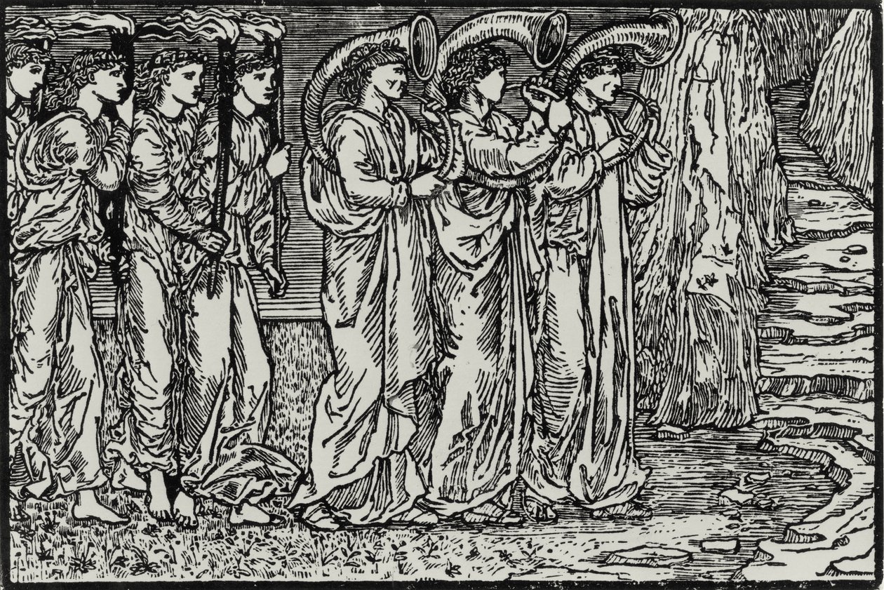 La procesión a la colina de Edward Coley (after) Burne Jones