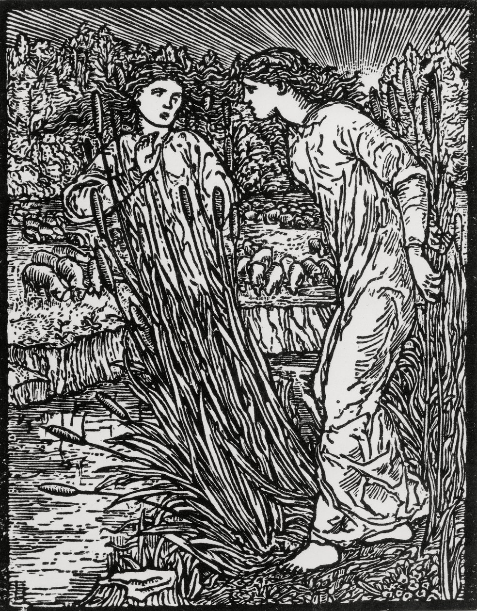 La tarea de la oveja de lana dorada de Edward Coley (after) Burne Jones