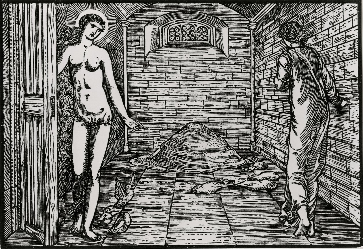 La Tarea de las Semillas de Edward Coley (after) Burne Jones