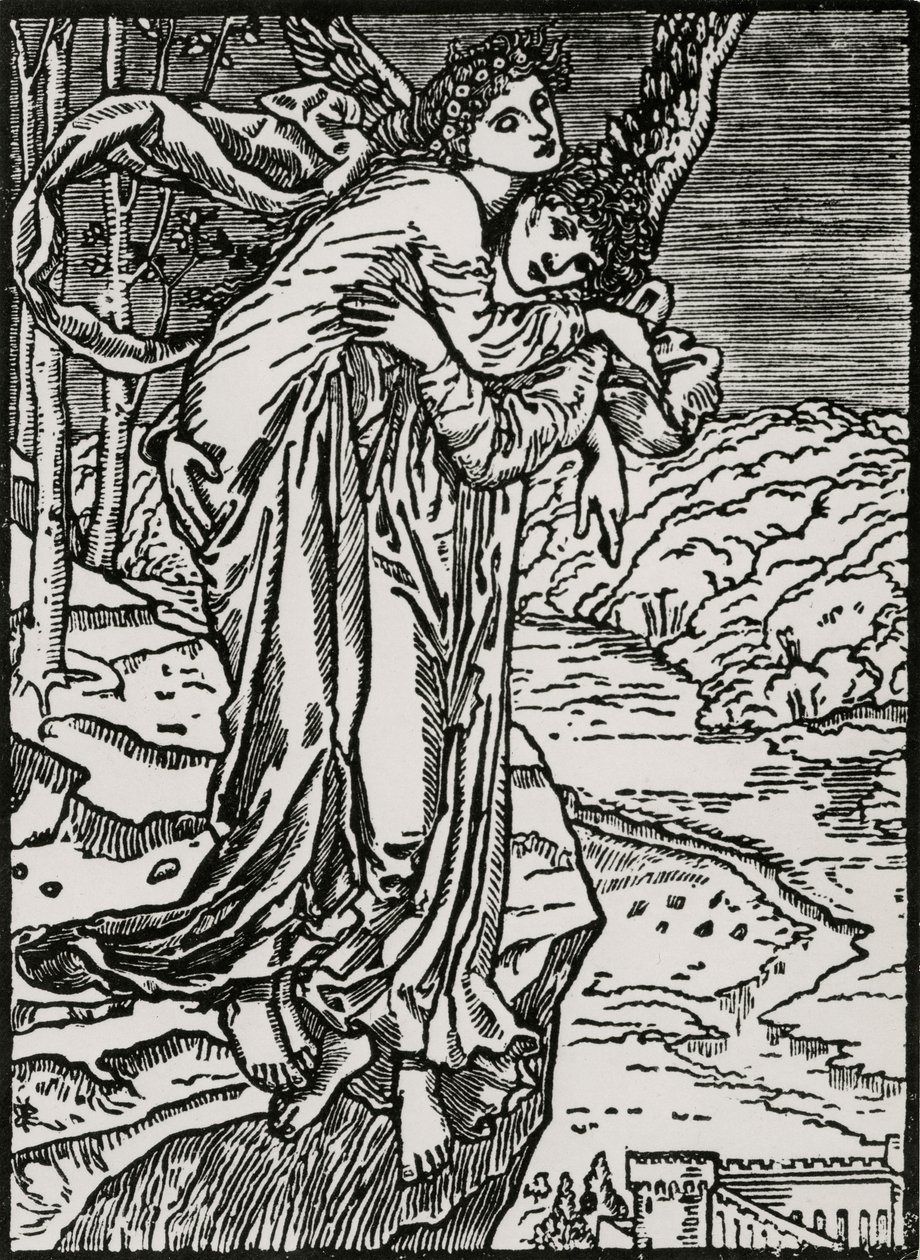 Zéfiro y Psique de Edward Coley (after) Burne Jones