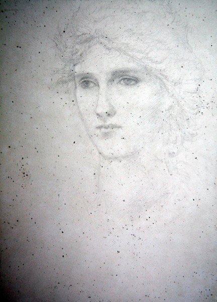 Estudio de cabeza - Bessie Keane de Edward Coley Burne Jones