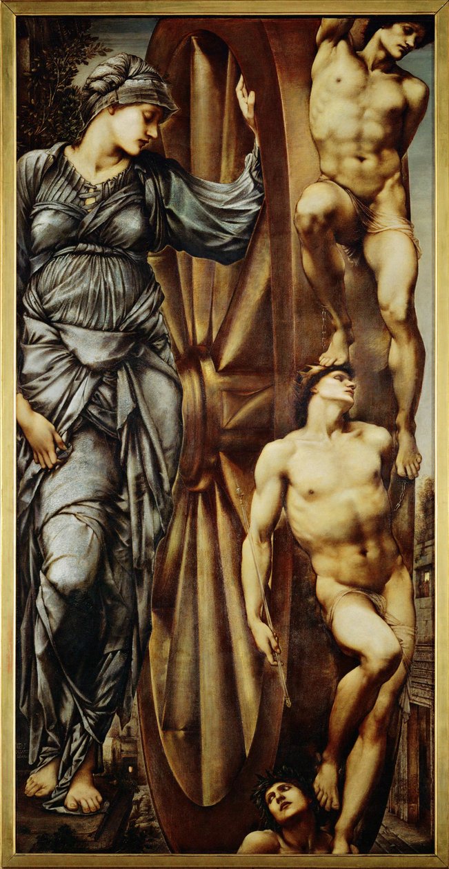 La Roue de la Fortune - la Rueda de la Fortuna ... (pintura sobre lienzo) de Edward Coley Burne Jones