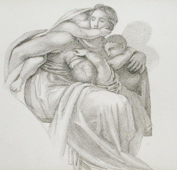 Madre y tres hijos de Edward Coley Burne Jones