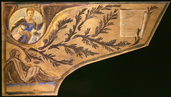 Musa poeta - tapa de piano de Edward Coley Burne Jones