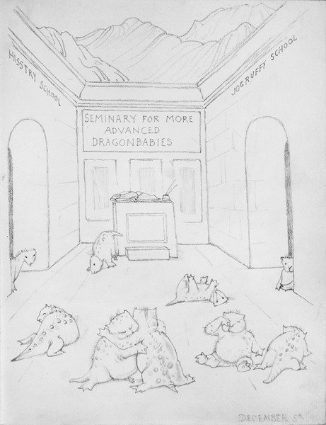 Seminario para dragones de Edward Coley Burne Jones