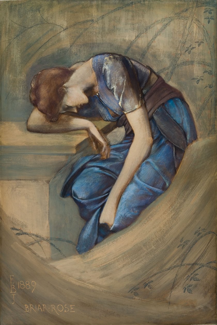 Estudio para la serie Briar Rose, The Garden Court de Edward Coley Burne Jones