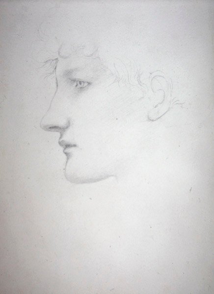 Estudio de una cabeza - Bessie Keane, c.1893 de Edward Coley Burne Jones