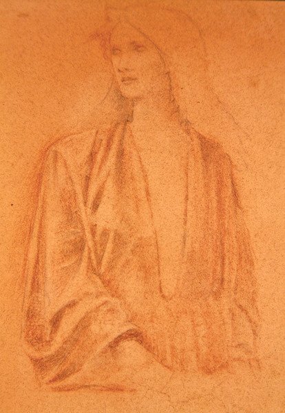 Estudio de una niña de Edward Coley Burne Jones
