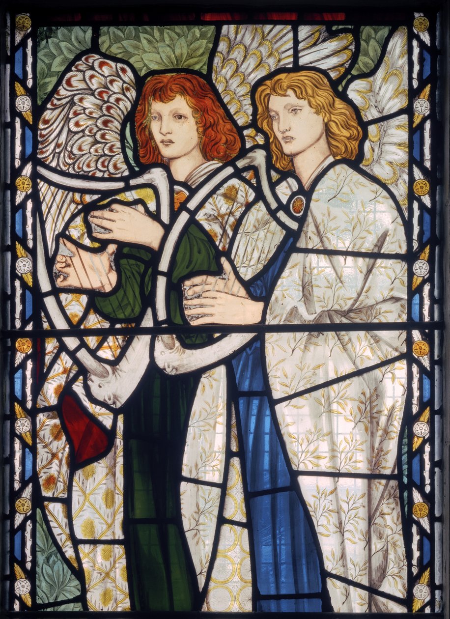 Ángeles Tocando Arpas de Edward Burne Jones
