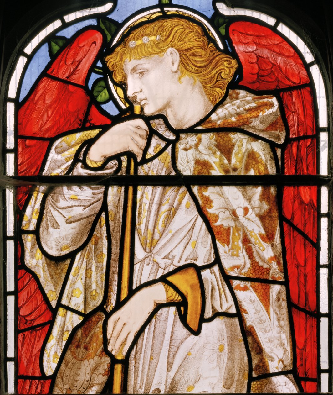 Cheddleton, Morris, Marshall, Faulkner & Co, Edward Burne-Jones, Ángel Trompetero, 1869 de Edward Burne Jones