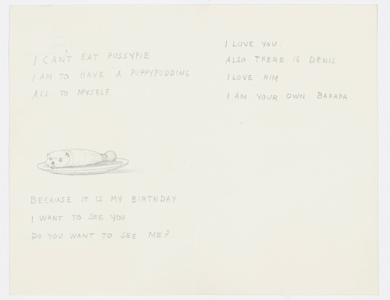 Carta a la nieta del artista Angela Thirkell de Edward Burne Jones
