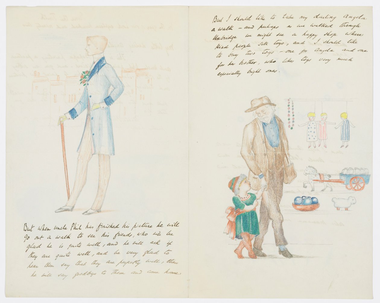 Carta a la nieta del artista Angela Thirkell de Edward Burne Jones