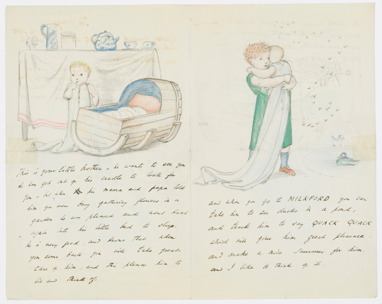 Carta a la nieta del artista Angela Thirkell de Edward Burne Jones