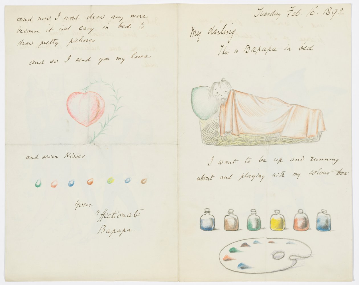 Carta a la nieta del artista Angela Thirkell de Edward Burne Jones