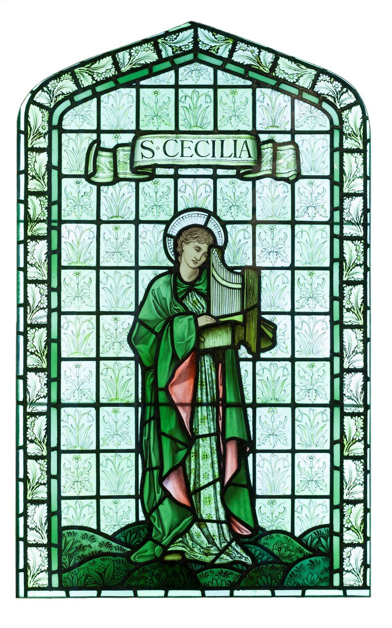 Santa Cecilia, c.1897, Edward Burne Jones (vidrieras, pintadas y emplomadas) de Edward Coley Burne Jones