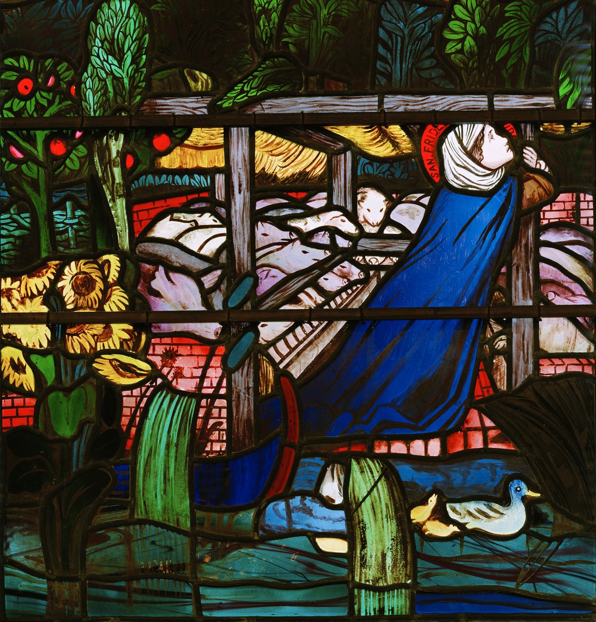 Santa Frideswide (detalle) de Edward Burne Jones