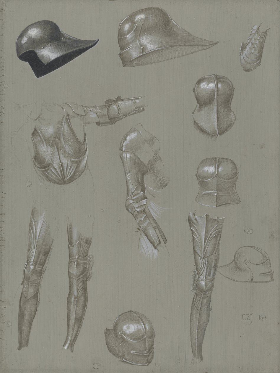 Estudios de una armadura, 1875 de Edward Burne Jones