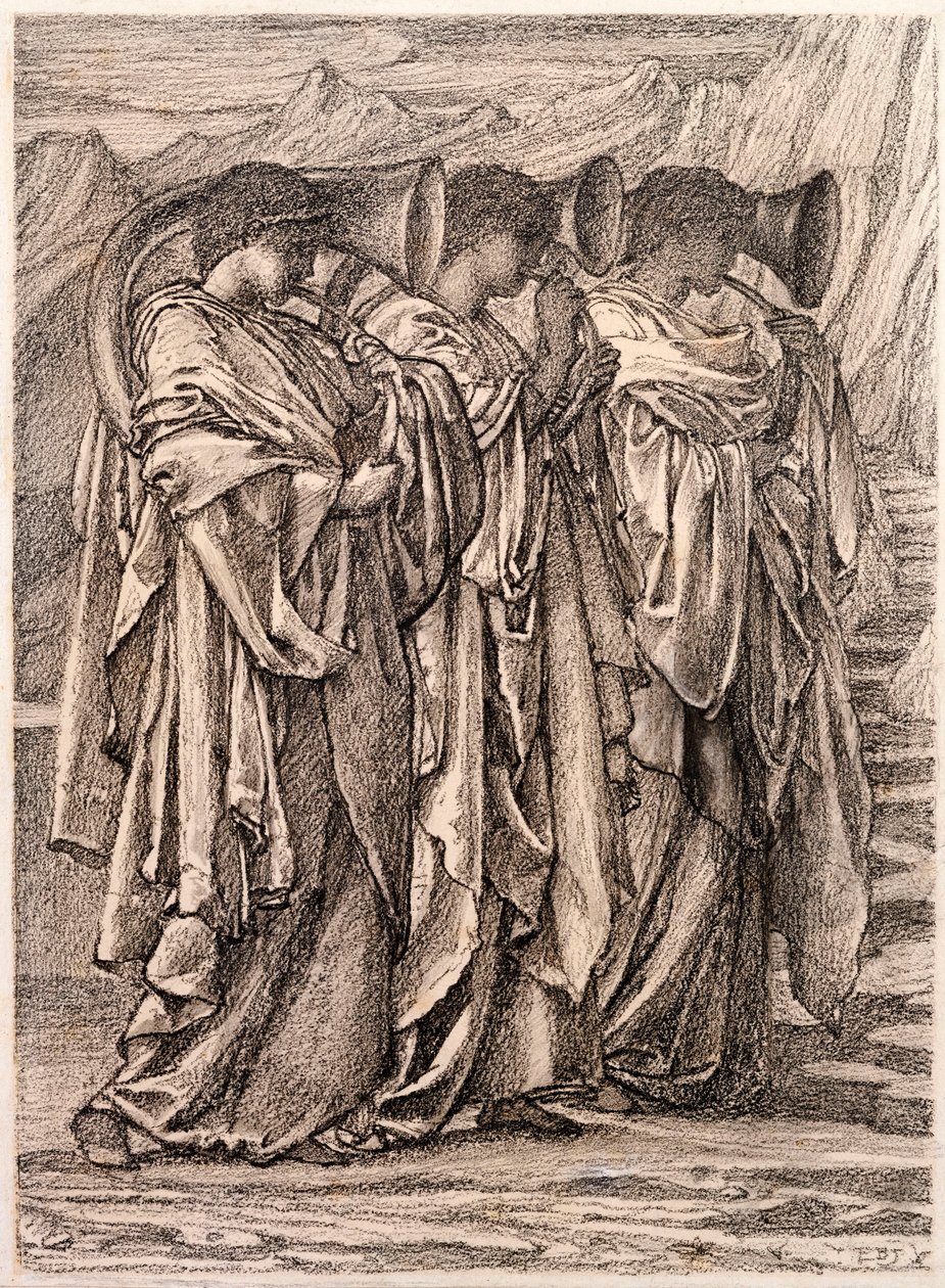 Estudio para "El desafío en el desierto", c.1875 de Edward Burne Jones