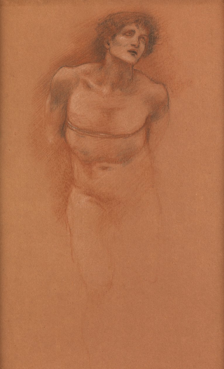 Estudio para la figura del Amor en "El Carro del Amor" de Edward Burne Jones