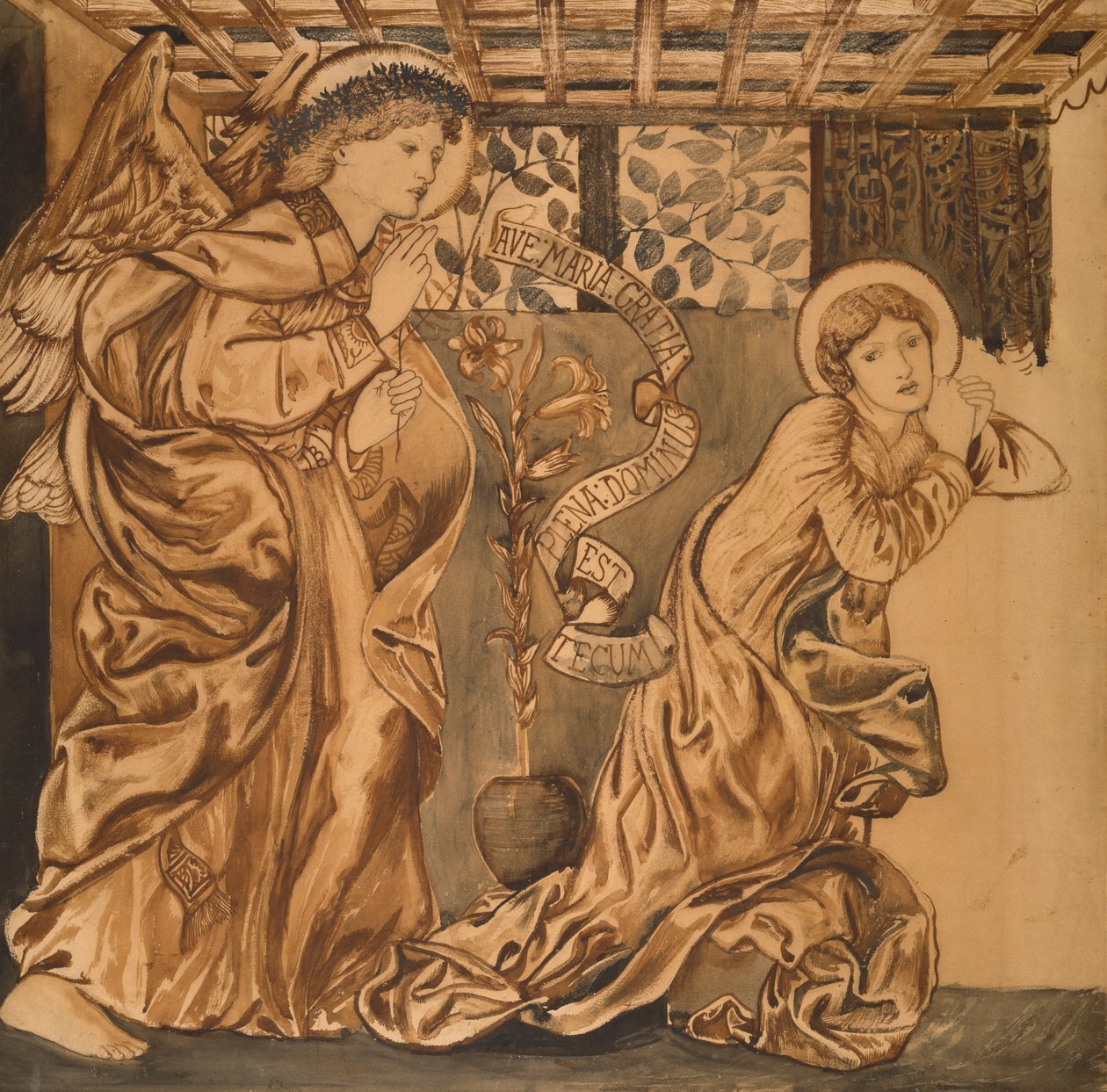 La Anunciación, c.1862 de Edward Burne Jones