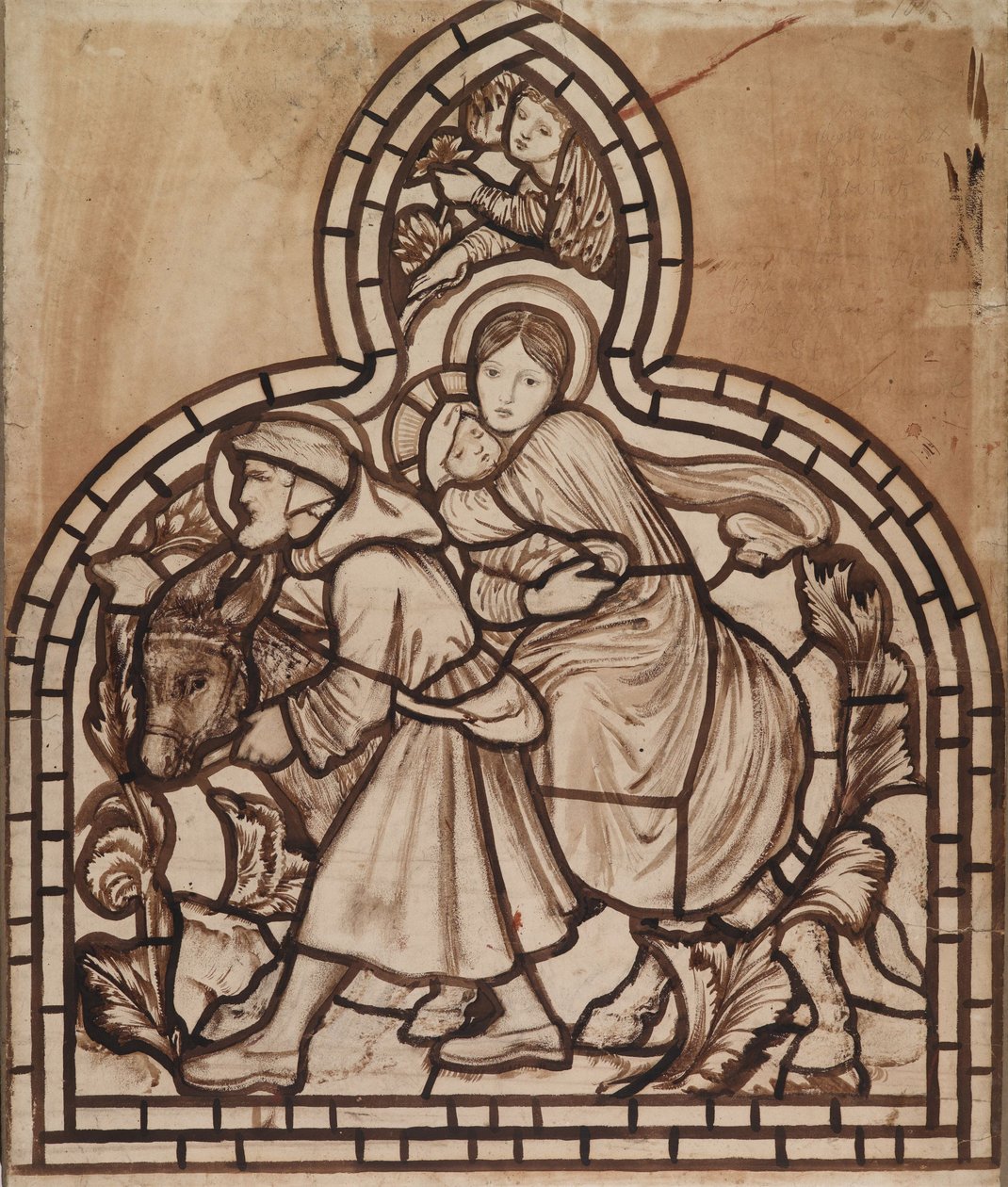 La huida a Egipto de Edward Burne Jones