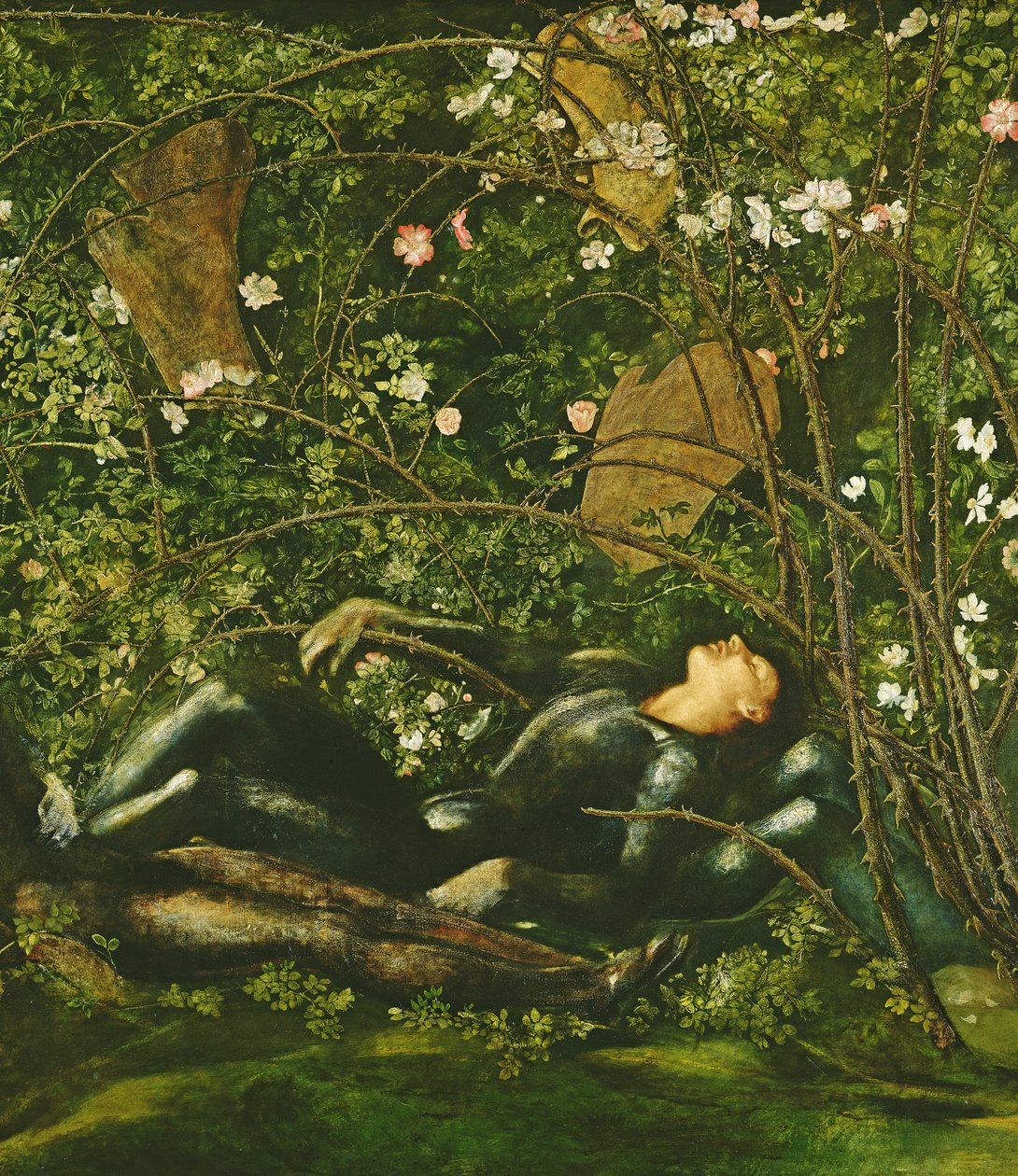 Los caballeros y la rosa silvestre, 1869 de Edward Burne Jones