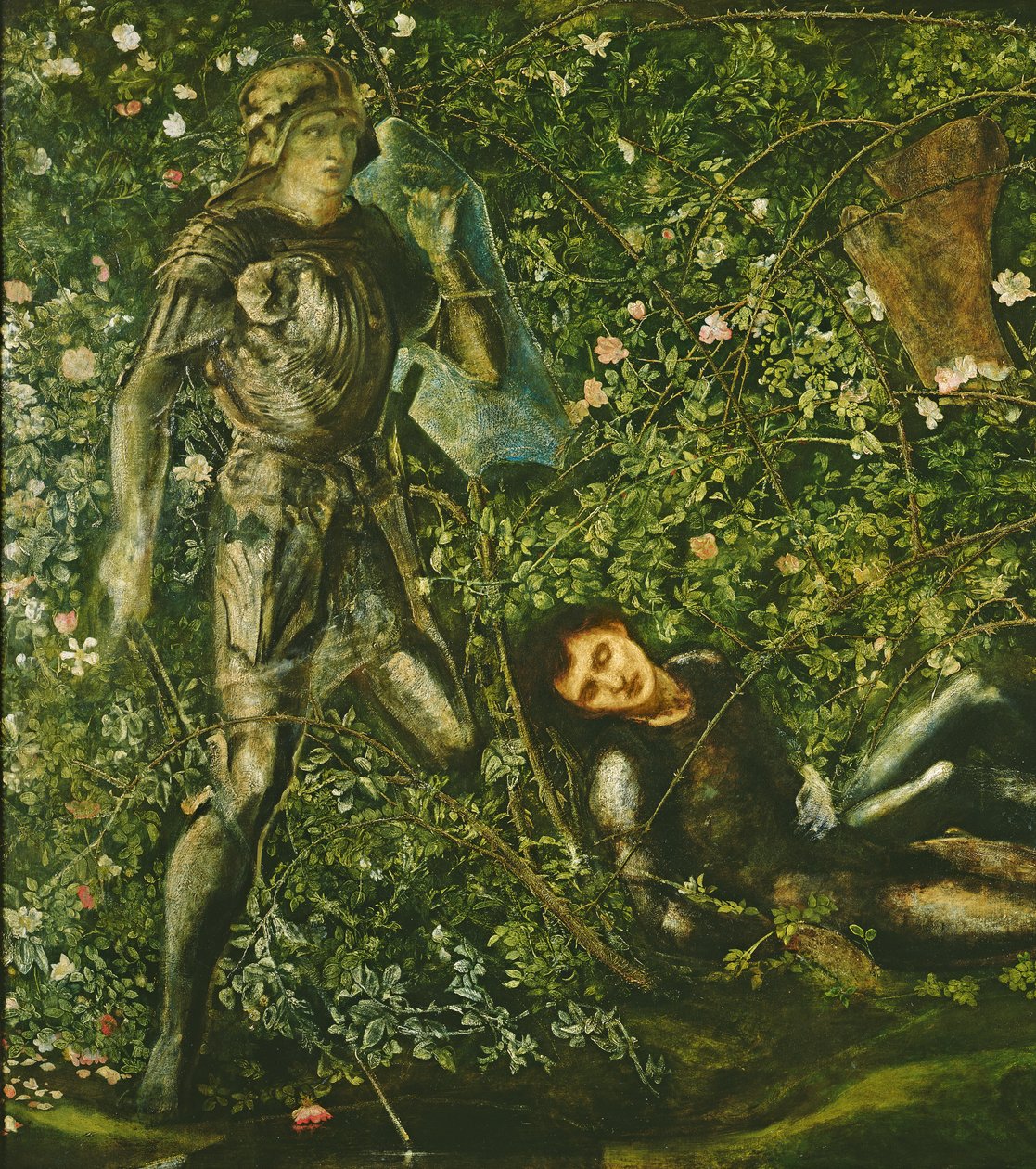 Los caballeros y la rosa silvestre, 1869 de Edward Burne Jones