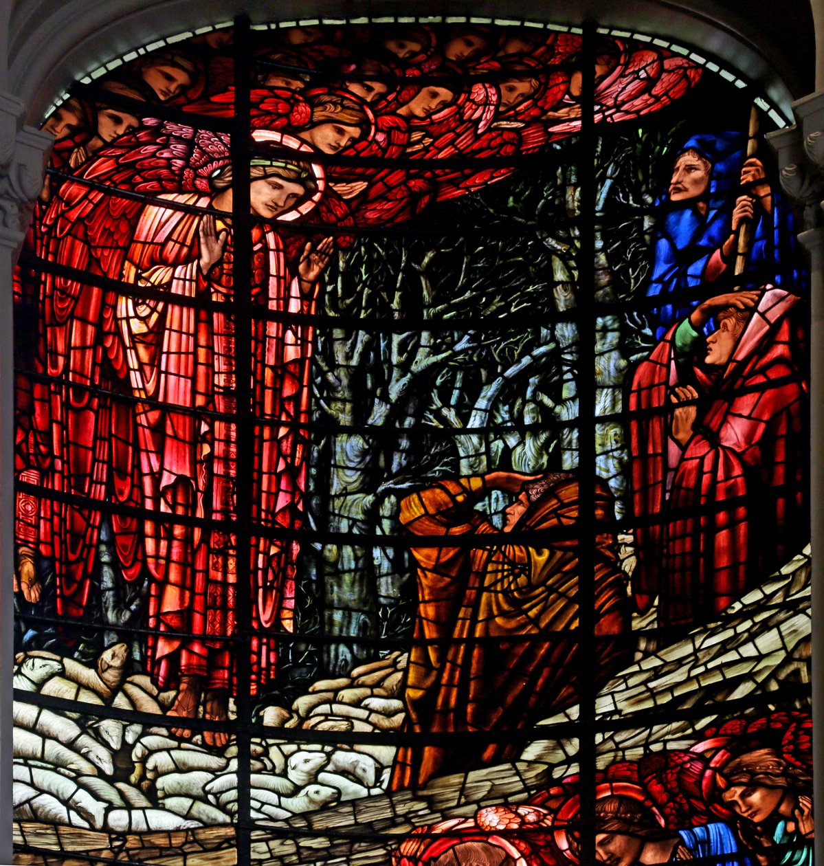 La Natividad y la Anunciación a los Pastores de Edward Burne Jones